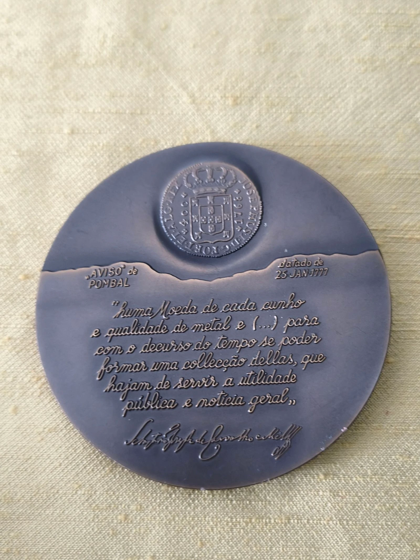 Herdenkingsmedaille van het 2e eeuwfeest van de dood van de Markies de Pombal. – photo 2